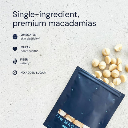 Blueprint Bryan Johnson Raw Macadamia Nuts - No Palm Oil - Keto and Low Carb Snack - No Added Sugar, Vegan, Non GMO, Keto and Paleo Friendly (4 Ounces)