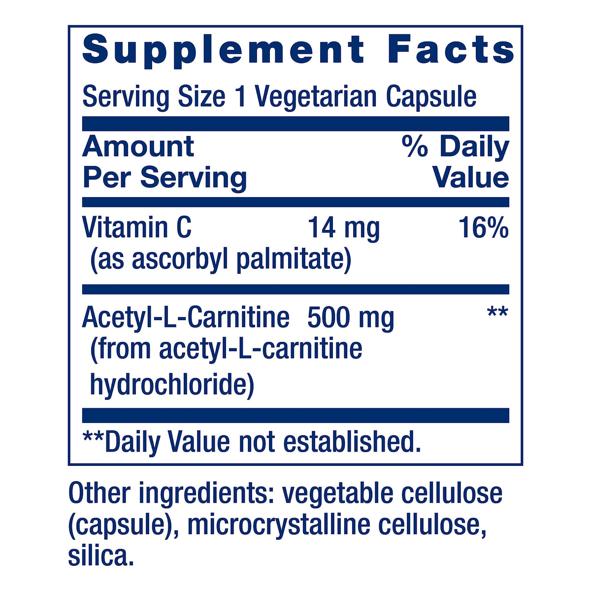 Life Extension Acetyl-L-Carnitine, Acetyl-L-Carnitine, vitamin C, Brain, mood & nerve health
