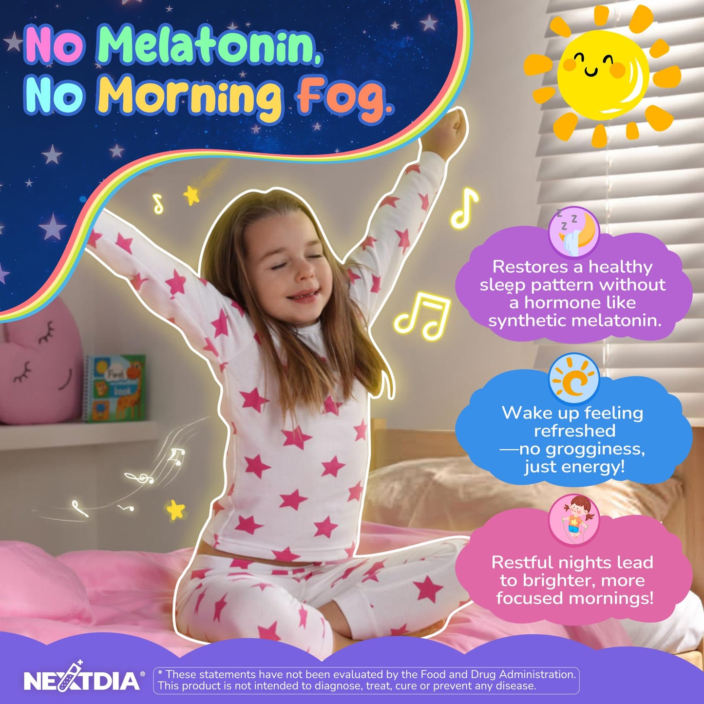 Kids Magnesium Glycinate Gummies + Calcium + Omega 3 - Kids Sleep & Calm Gummies, Melatonin Free Magnesium Gummies + L-theanine, B6, D3 & K2, Zinc, C for Restful Sleep, Bones, Brain & Immunity, 2 Pack