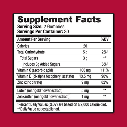 Ocuvite Vitamin & Mineral Supplement for Eye Health Adult Gummies