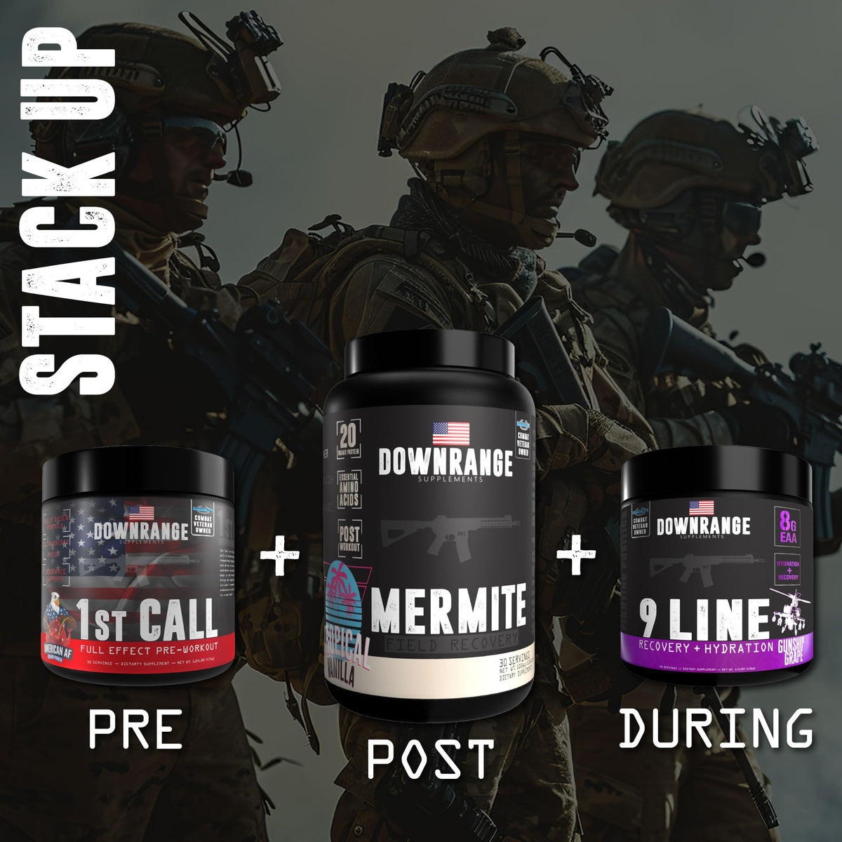 DownRange Supplements Mermite Whey Protein Powder, Post Workout Muscle Recovery