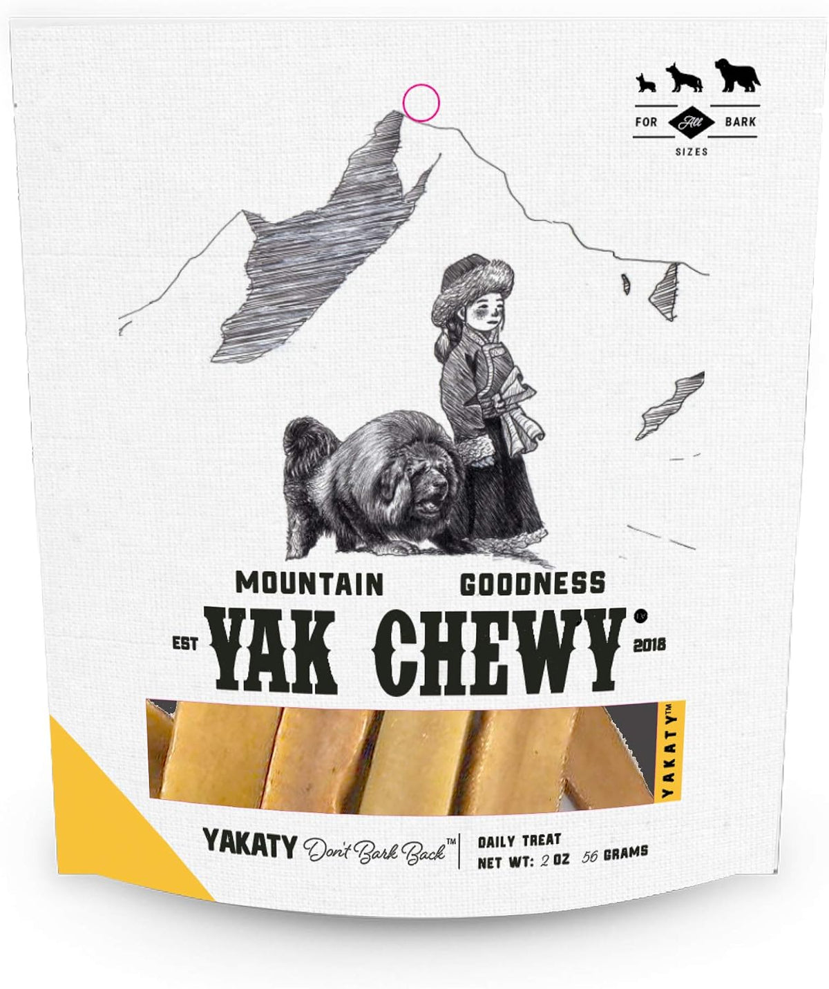 Yak Chewy 2oz Travel Size Natural Himalayan Goodness Dog Chew