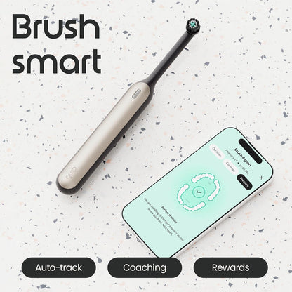 Quip Rev Smart Oscillating Toothbrush, App Connectivity, Black Crescent