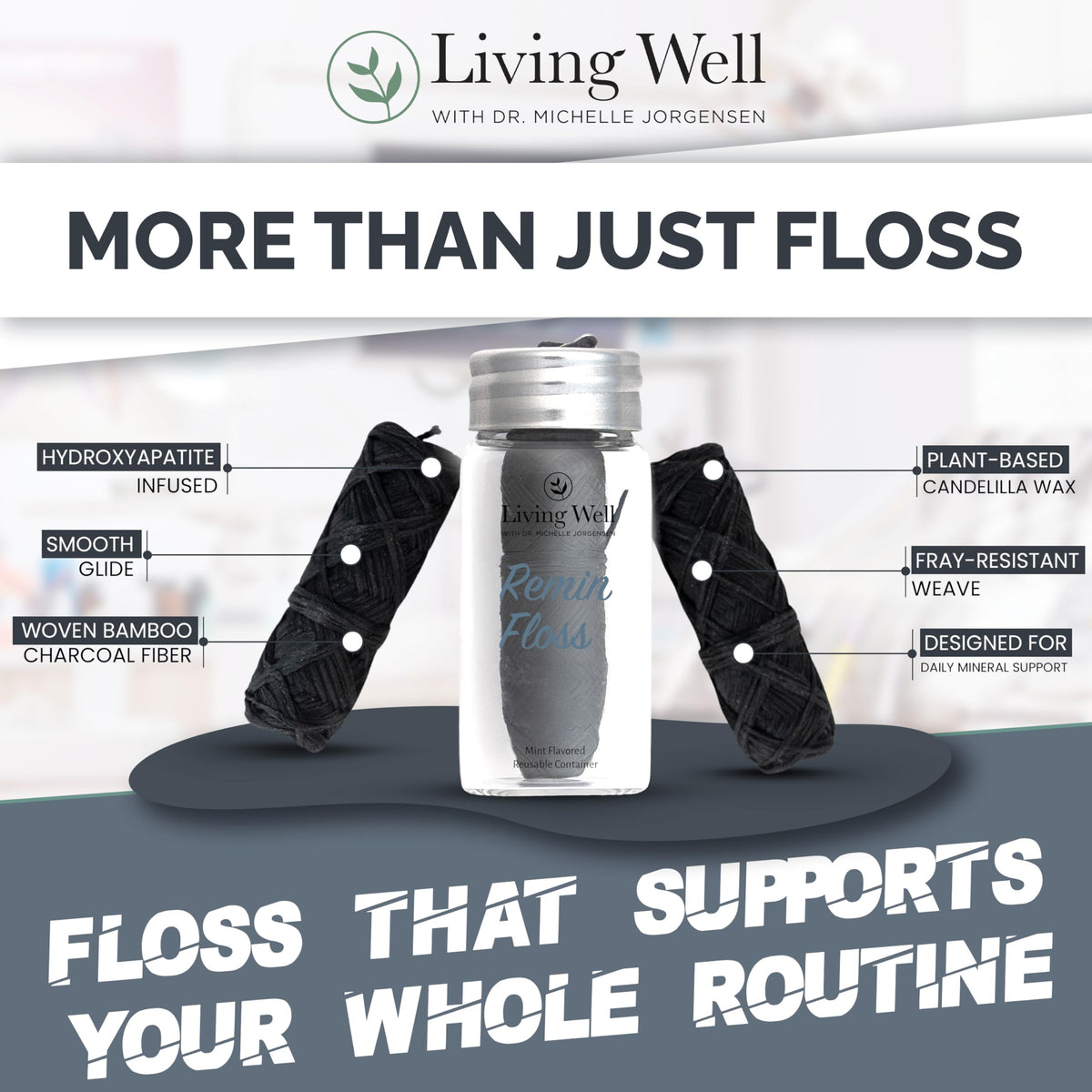 Bamboo Charcoal Mint Dental Floss