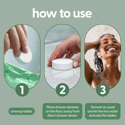 Eucalyptus Aromatherapy Shower Steamers, 14 Essential Oil Tablets by M3