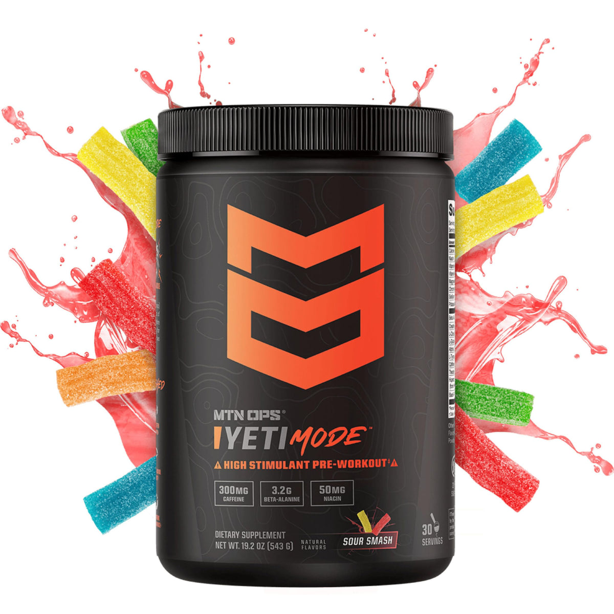 MTN OPS Yeti Mode High Stim Pre-Workout with Creatine, Pink Lemonade