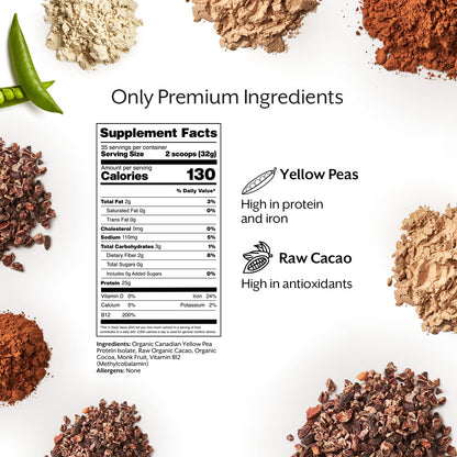 ProMix Nutrition Plant-Based Vegan Protein Powder, Vanilla - Pea Protein & Vitamin B-12 - Post Workout Fitness & Nutrition Shakes, Smoothies, Baking & Cooking Recipes - 2.5 Pound (Pack of 1)
