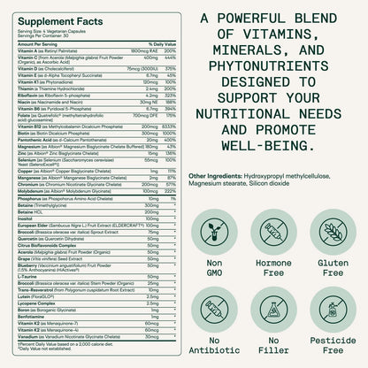 Adapt Naturals Foundational Nutrition Bundle – Bio-Avail Multivitamin & Organ Supplement with Grass-Fed Liver, Heart, Kidney & More – 30-Day Supply