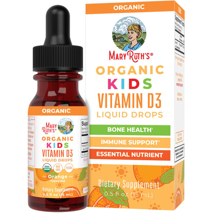MARYRUTH'S Vitamin D3 Liquid Drops | Megadose 4000 IU | USDA Organic Liquid Vitamin D Spray for Adults & Kids | Immune Support & Bone Health | Vegan | Gluten Free | Non-GMO | 30 Servings