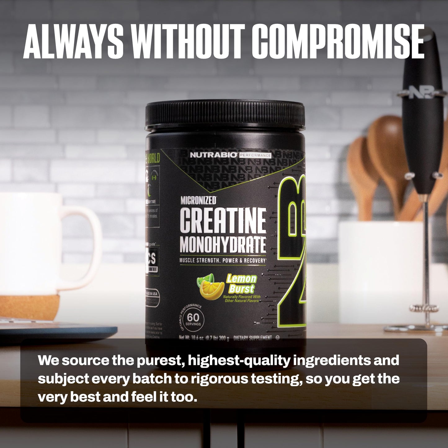 NutraBio Pure Micronized Creatine Monohydrate Powder Supplement, Unflavored, (300 g) - Supports Bulk Muscle Energy, Recovery, and Strength - HPLC Tested Creatine Powder Supplement for Men and Women