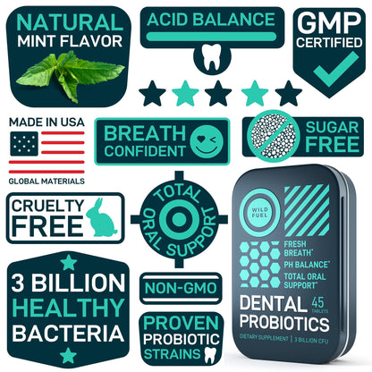 WILD FUEL Male Fertility Supplement and Dental Probiotics Health and Wellness Bundle