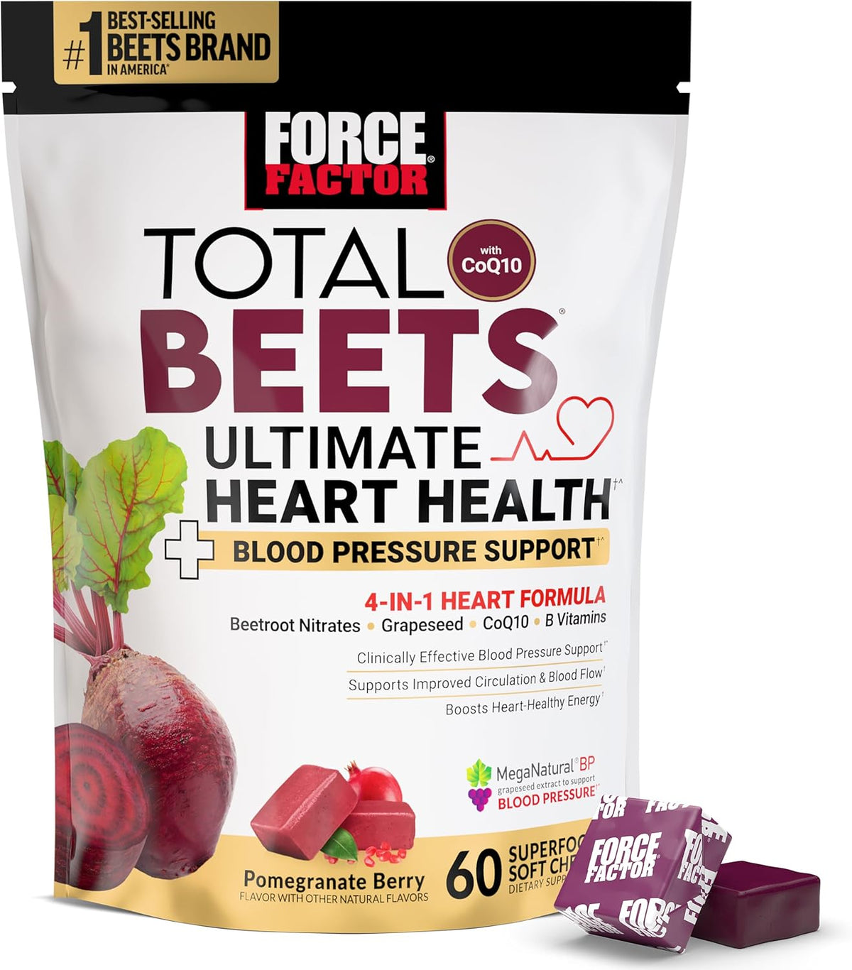 Force Factor Total Beets Ultimate Heart Health for Blood Pressure Support