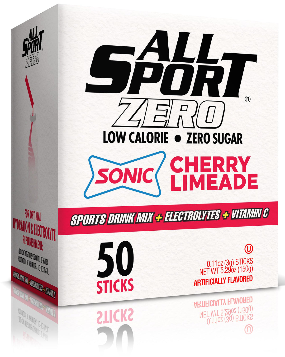 All Sport Zero Powder Sticks, Sugar Free, Strawberry Banana, 50 Count