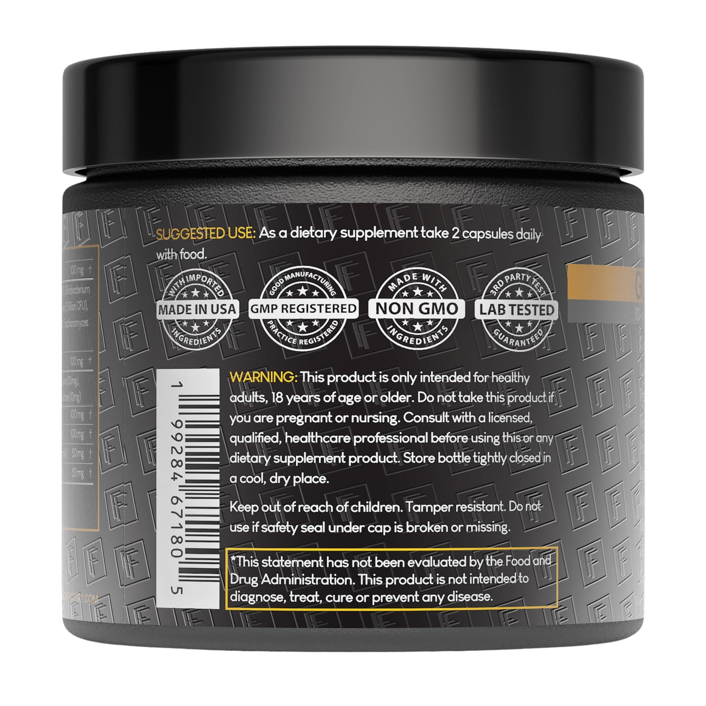 Formulation Factory Probiotics for Women & Men - Gut Intellect 10-in-1 Digestive Enzymes with Prebiotics and Postbiotics - Total Gut Health Supplement - 120 Capsules, 2 Month Supply
