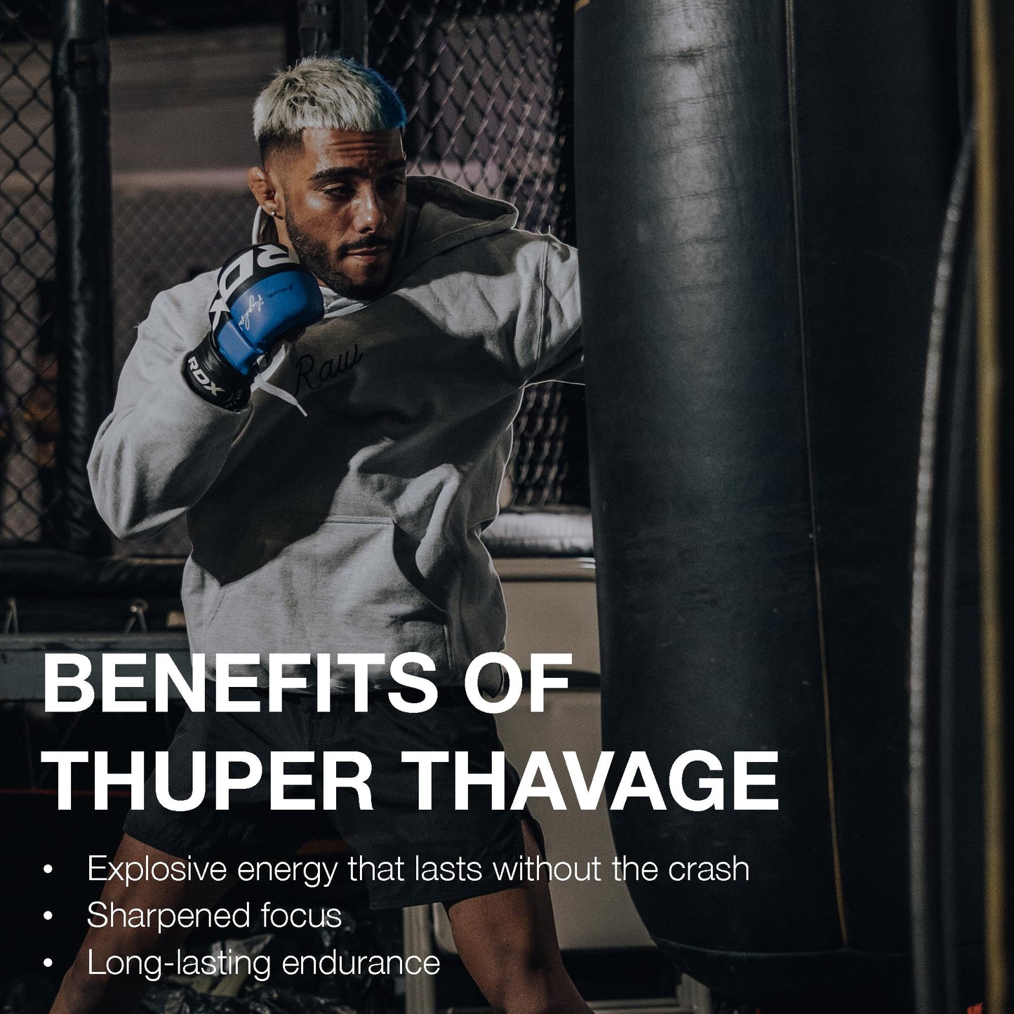 RAW Thuper Thavage Pre Workout Powder - High-Stim Preworkout with Creatine, Beta Alanine, L-Citrulline & Caffeine - Chris Bumstead Gym & Fitness Supplement for Men & Women - Watermelon Grape