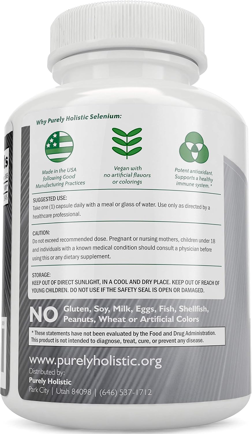 Magnesium Glycinate 400mg + Selenium 200mcg - Vegan Bundle - 270 Tablets & 365 Capsules - Made in USA