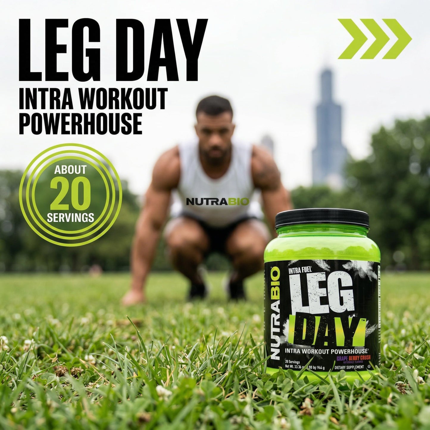 NutraBio Leg Day Intra Workout Powder – Advanced Carb Supplement with Cluster Dextrin & Electrolytes – Carb Powder with EAAs/BCAAs – Cyclic Dextrin for Performance – Cherry Lime, 20 Servings