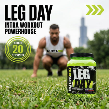 NutraBio Leg Day Intra Workout Powder – Advanced Carb Supplement with Cluster Dextrin & Electrolytes – Carb Powder with EAAs/BCAAs – Cyclic Dextrin for Performance – Cherry Lime, 20 Servings
