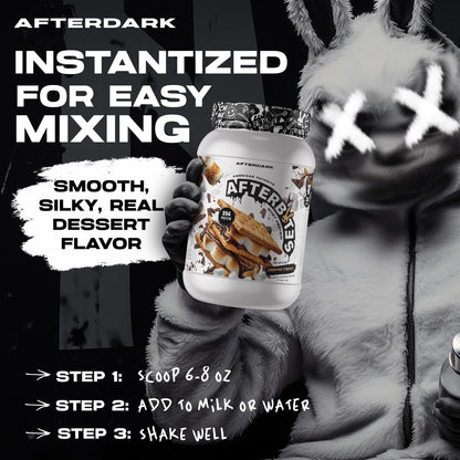 AFTERDARK AfterBites Whey Protein Powder, 25g Protein, 4.5g BCAA’s, Easy Dissolving