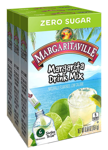 Margaritaville Singles To Go Drink Mix, Non-Alcoholic Powder Sticks (Pina Colada)