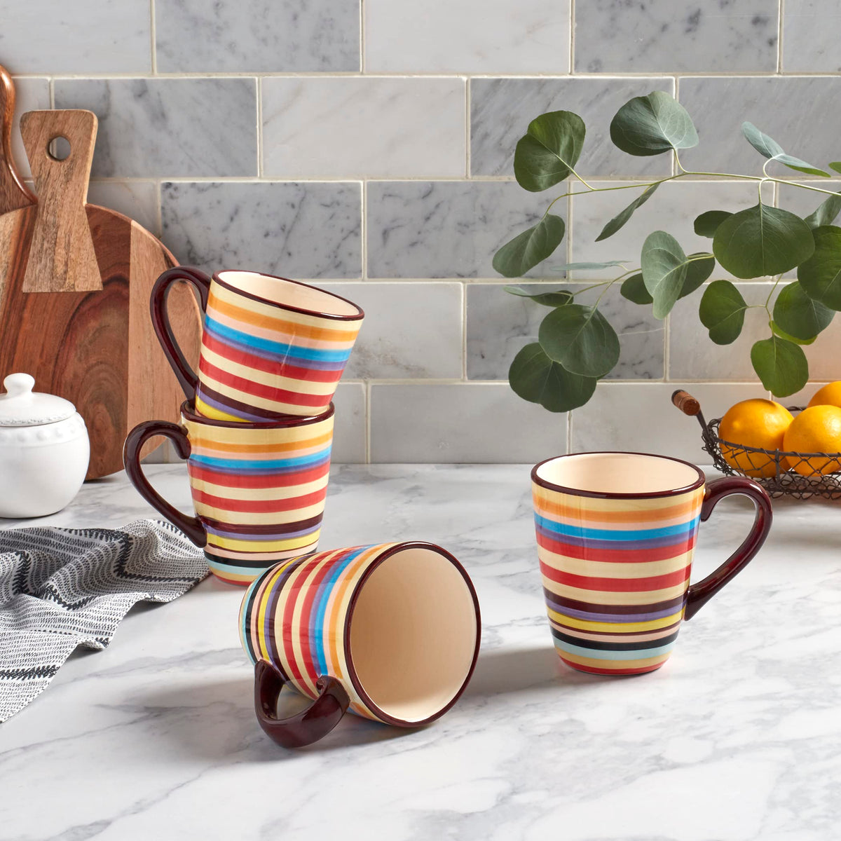 Tabletops Gallery 16-ounce Sedona Mugs, Set of 4