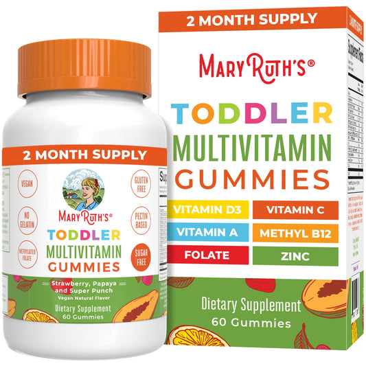 MARYRUTH'S Kids Vitamins | Multi | Sugar Free | 2 Month Supply | Kids Multivitamin Gummies for Ages 2+ | Vegan | Only 1 Gummy a Day | 60 Count