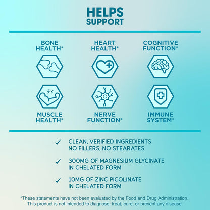 BioEmblem Magnesium Glycinate with Zinc and Vitamin B-Complex
