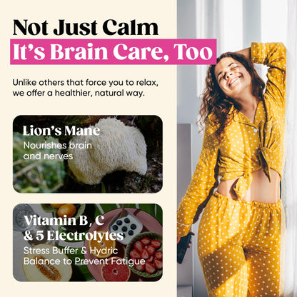 Venture Pal Calm Drink Mix, 12-in-1 Cortisol Reducer & Sleep Aid | Magnesium Glycinate, Ashwagandha, L-Theanine & Vitamin D, Calm Magnesium Powder for Relax & Focus, No Sugar, Non GMO