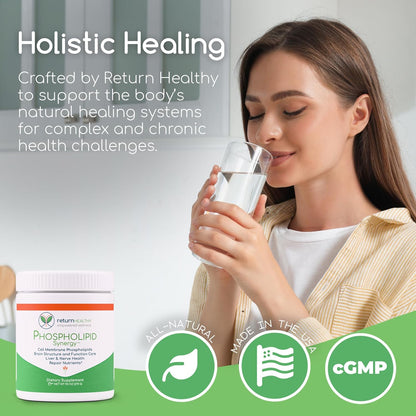 Phospholipid Synergy Powder | Antioxidant Powder for Cellular Repair | Brain Supplements for Memory and Focus | Liver Detox Supplements with an Advance Cleansing Formula | 270 g