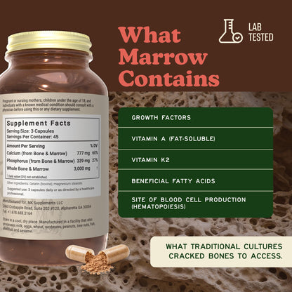 MK Supplements Grass-Fed Desiccated Beef Liver, Non-Defatted, Made in USA | 3,000mg per serving, 150 capsules, 30 servings, freeze-dried, regeneratively raised, amber glass bottle, family owned