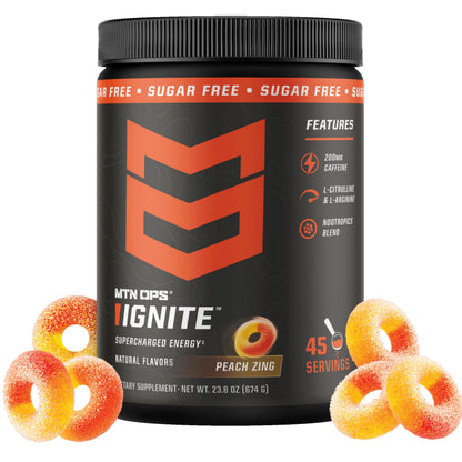 MTN OPS Ignite Energy Powder, Zero Sugar, Tiger's Blood
