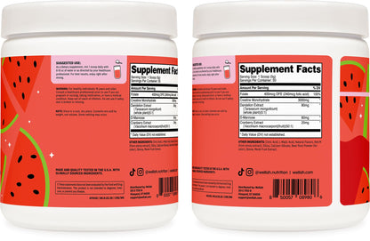 Wellah Creatine for Women - Creatine Monohydrate with Dandelion & Cranberry Extract (50 Servings, Strawberry Lemonade) | Creatine Monohydrate with Dandelion & Cranberry Extract