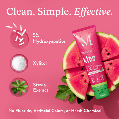 Mouthology 10% Nano Hydroxyapatite Toothpaste Fluoride Free, Whitening*, Rod Shaped nHA, Xylitol Toothpaste for Adults, Enamel Care*, Sensitive Teeth*, SLS Free, Mint 4oz (USA Made) Package May Vary