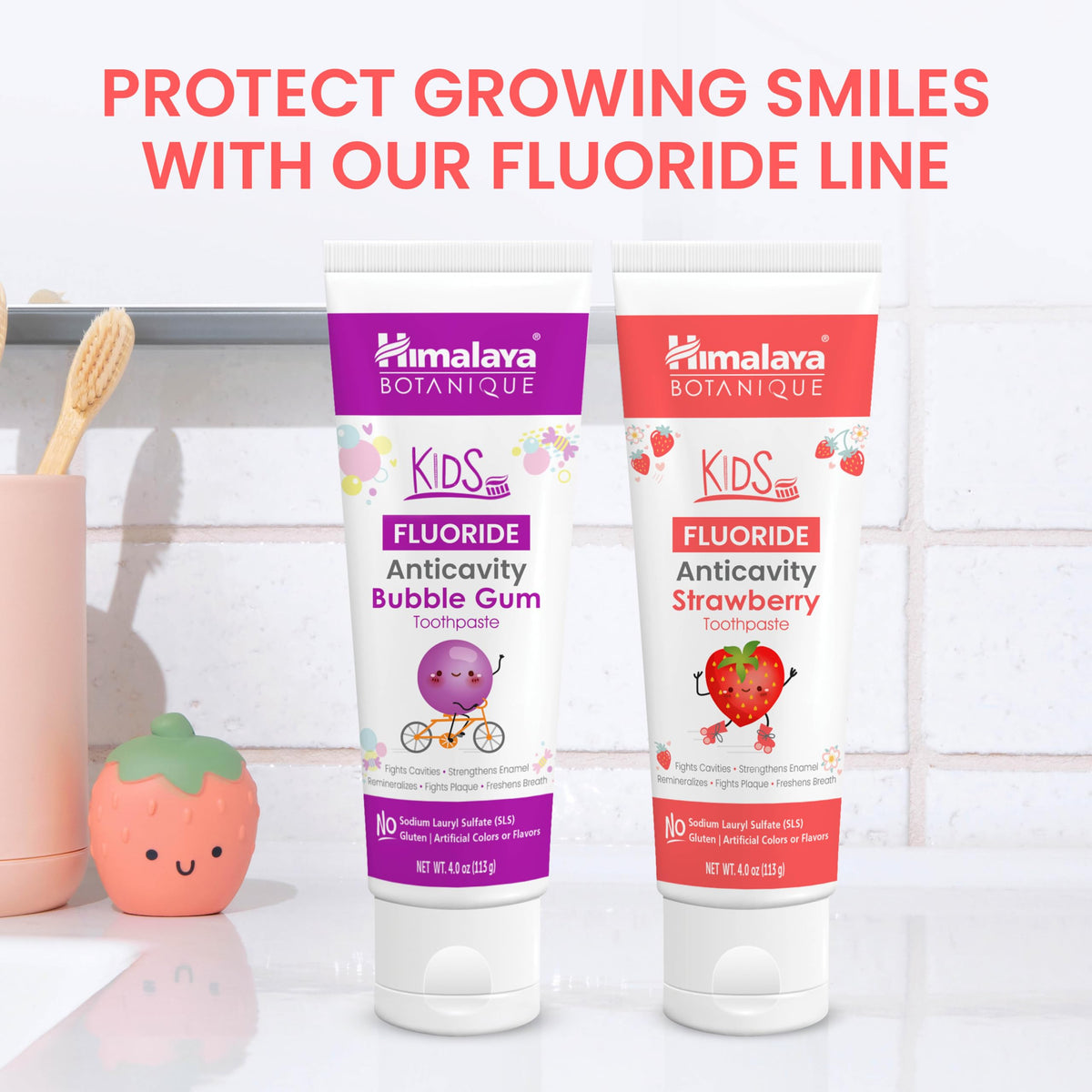 Himalaya Botanique Anticavity Fluoride Toothpaste, Fluoride with Multi-Benefit Support, Fights Cavities, Strengthens Enamel, Promotes Remineralization, Mint Flavor, 4 oz.