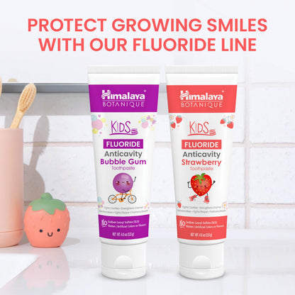 Himalaya Botanique Anticavity Fluoride Toothpaste, Fluoride with Multi-Benefit Support, Fights Cavities, Strengthens Enamel, Promotes Remineralization, Mint Flavor, 4 oz.