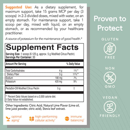 EcoNugenics PectaSol Modified Citrus Pectin – 184g Berry Powder – Total-Body Health Supplement to Support Immune System, Inflammation Response & Healthy Aging + Maintain Healthy Galectin-3 Levels