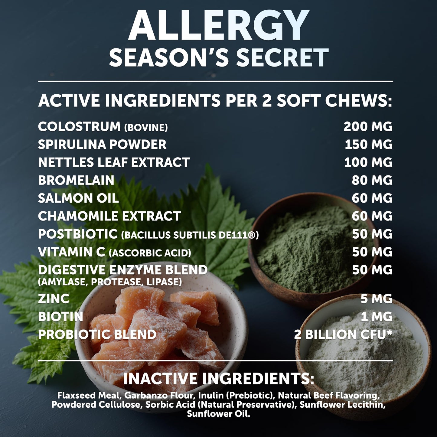 Dog Allergy Relief Chews - Itching Skin Relief for Dogs - Fish Oil - Omega 3 - Seasonal Allergies Pills - Skin & Coat, Anti Itch,Hot Spots Treatment - Canine Immune Health Supplement - 120 Soft Treats