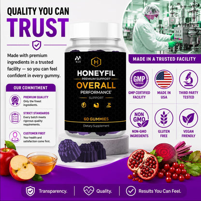 (3 Pack) Honeyfil Gummies Advanced Men's Health Support (180 Gummies)