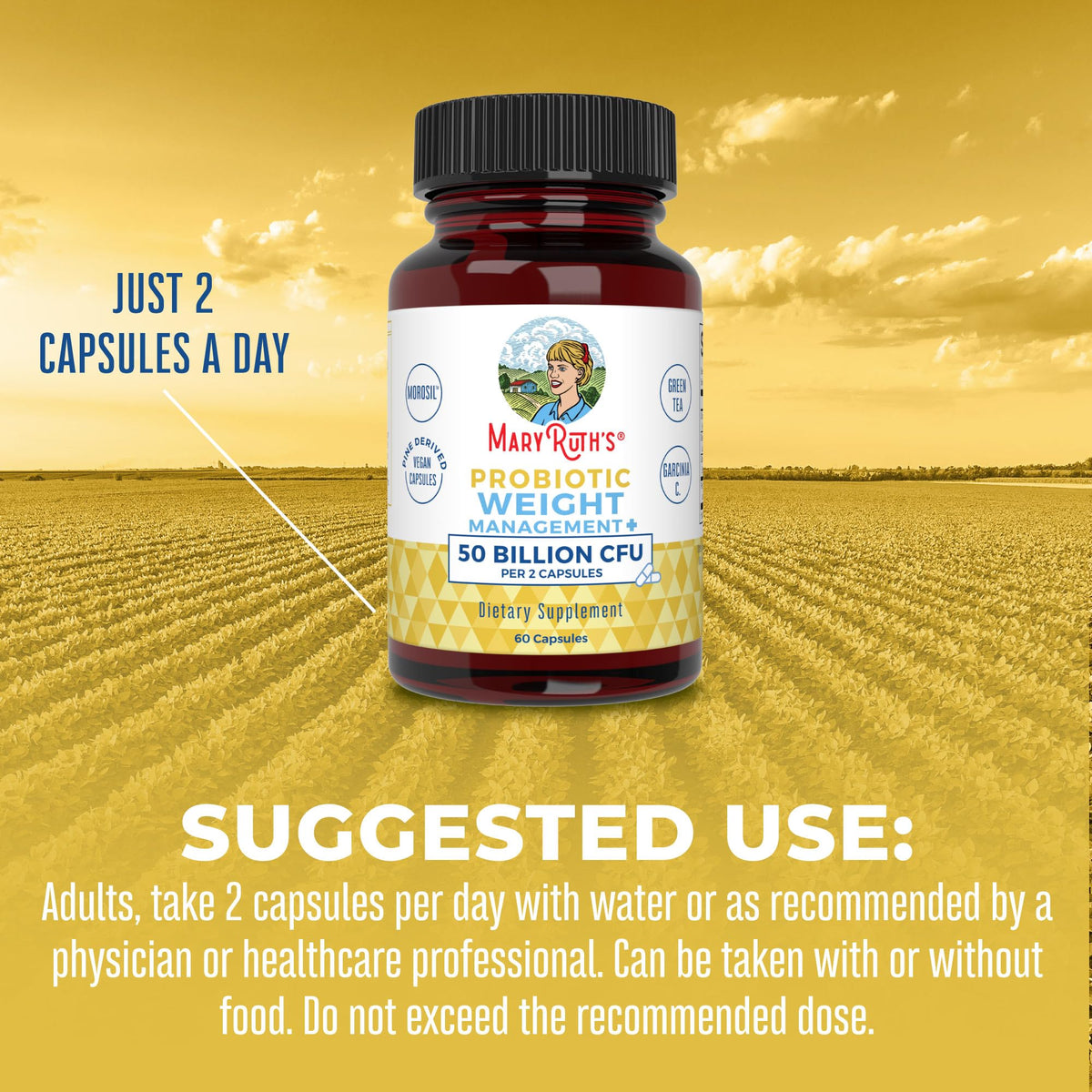 MaryRuth's Probiotics Capsule for Women & Men | Weight Management | Digestive & Gut Health