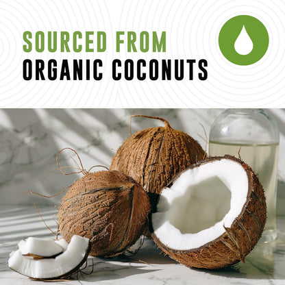 100% Coconut MCT Oil Liquid - MCT Oil C8 C10 for Sustained Mental Energy & Focus Support Great for Smoothies Salads Coffee & More - Palm Free Vegan Keto & Paleo Friendly 60+ Servings (32 Fl Oz)