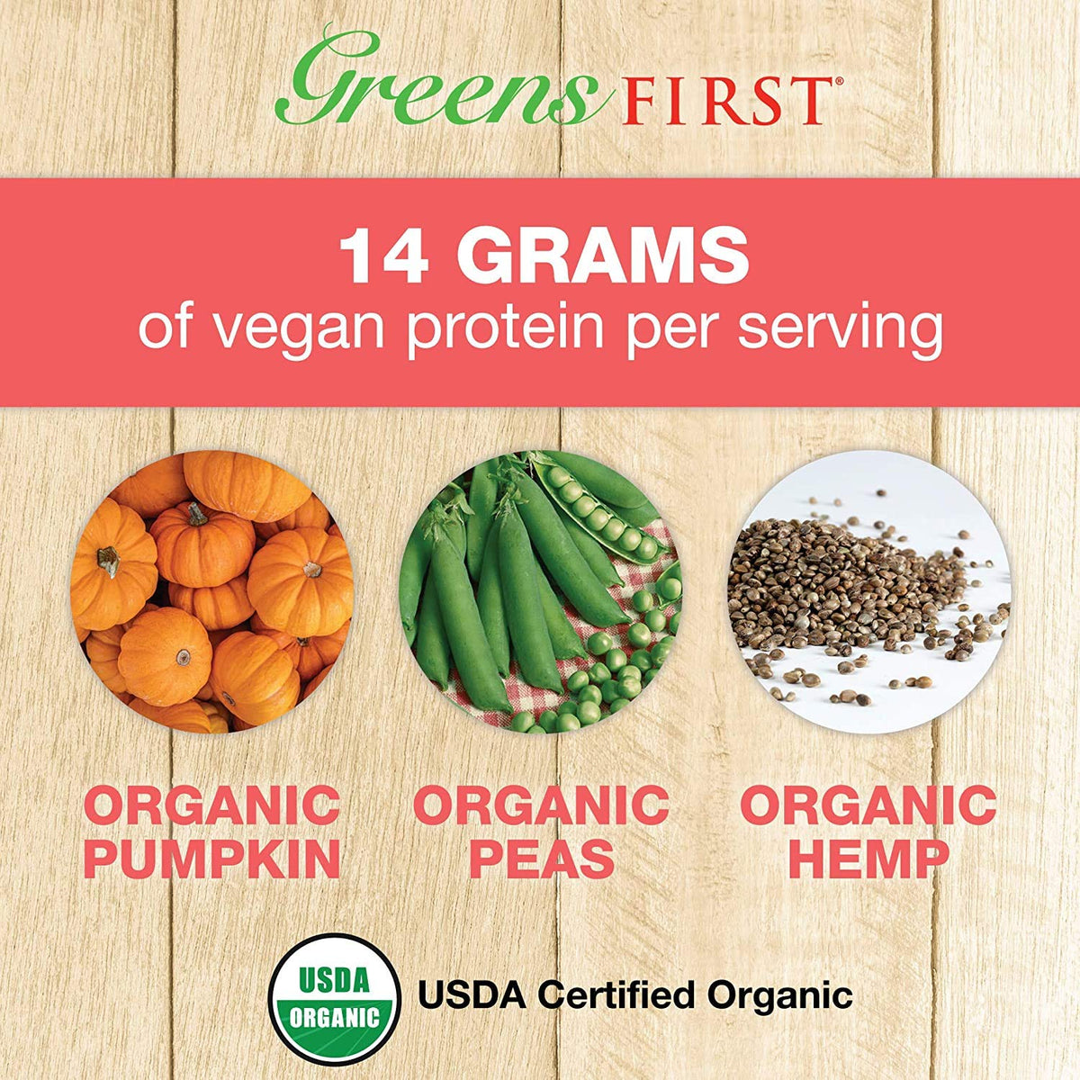 Greens First Dream Protein Plant Based – USDA Organic Dietary Supplement – Vegan