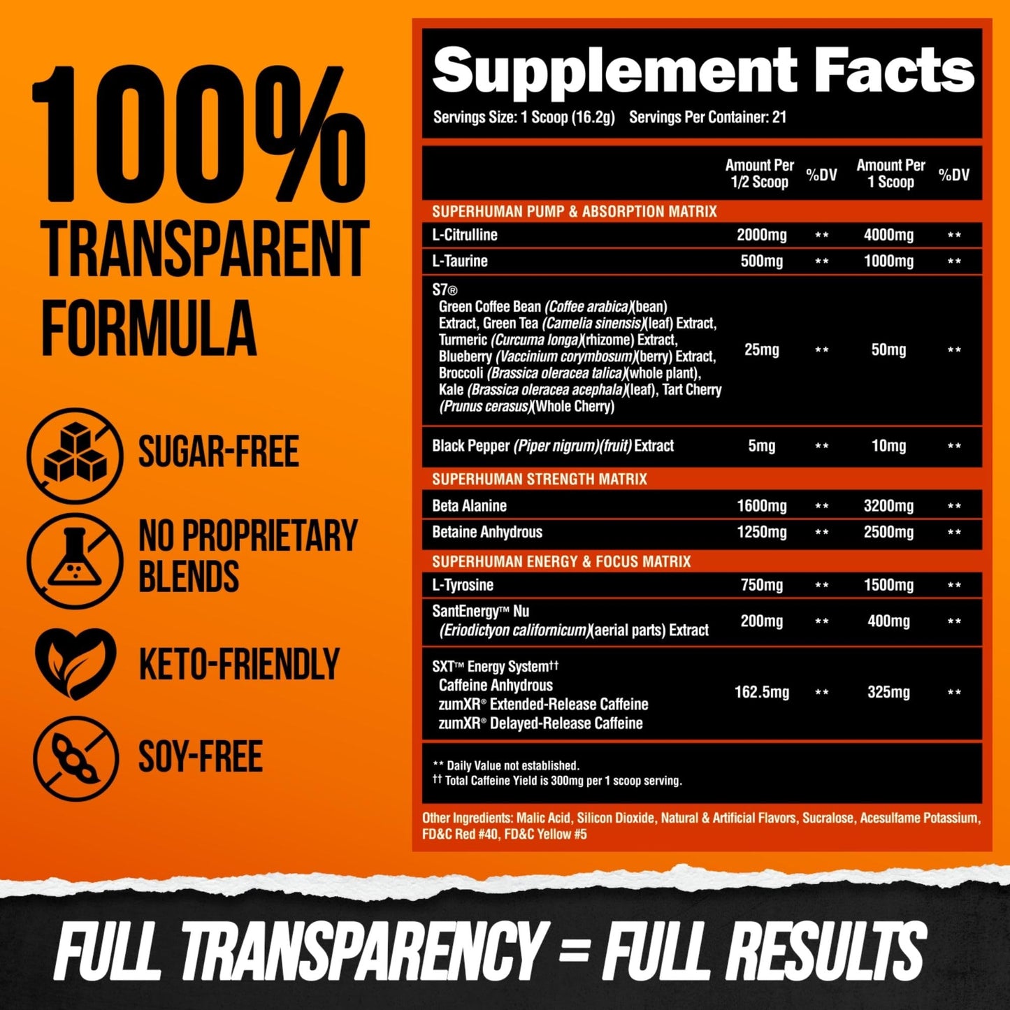 ALPHA LION Superhuman Pre Workout Powder, Beta Alanine, L-Taurine & Tri-Source Caffeine for Sustained Energy & Focus, Nitric Oxide & Citrulline for Pump (21 Servings, Sour Gummy Bear Flavor)