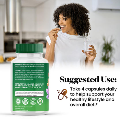 Moringa Supplement | Turmeric, Ginger, Boswellia, Saffron, Holy Basil, Nettle -Support Supplement for Women and Men with Ceylon Cinnamon, Quercetin, Tart Cherry- 240 Capsules