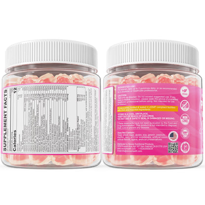 Prenatal Vitamins for Women Multivitamin Gummies w/ Methylfolate 1mg, Choline Omega-3(DHA+EPA) Iron, Postnatal Vitamins for Women Breastfeeding | Before,During & After Pregnancy,Sugar Free,Vegan,60Cts