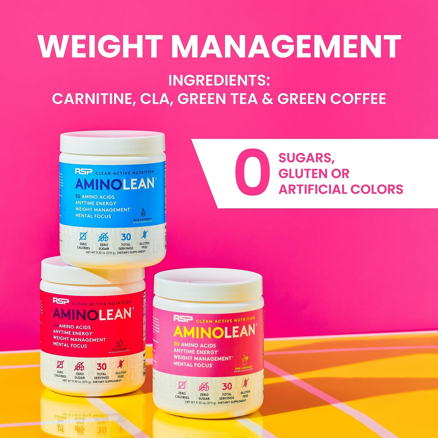 AminoLean Pre Workout Powder & Natural Amino Energy with Vegan BCAA + EAA | Jitter-Free Preworkout Energy from Green Tea + Amino Acids & Weight Management for Women & Men - Vegan, Zero Sugar, No Crash