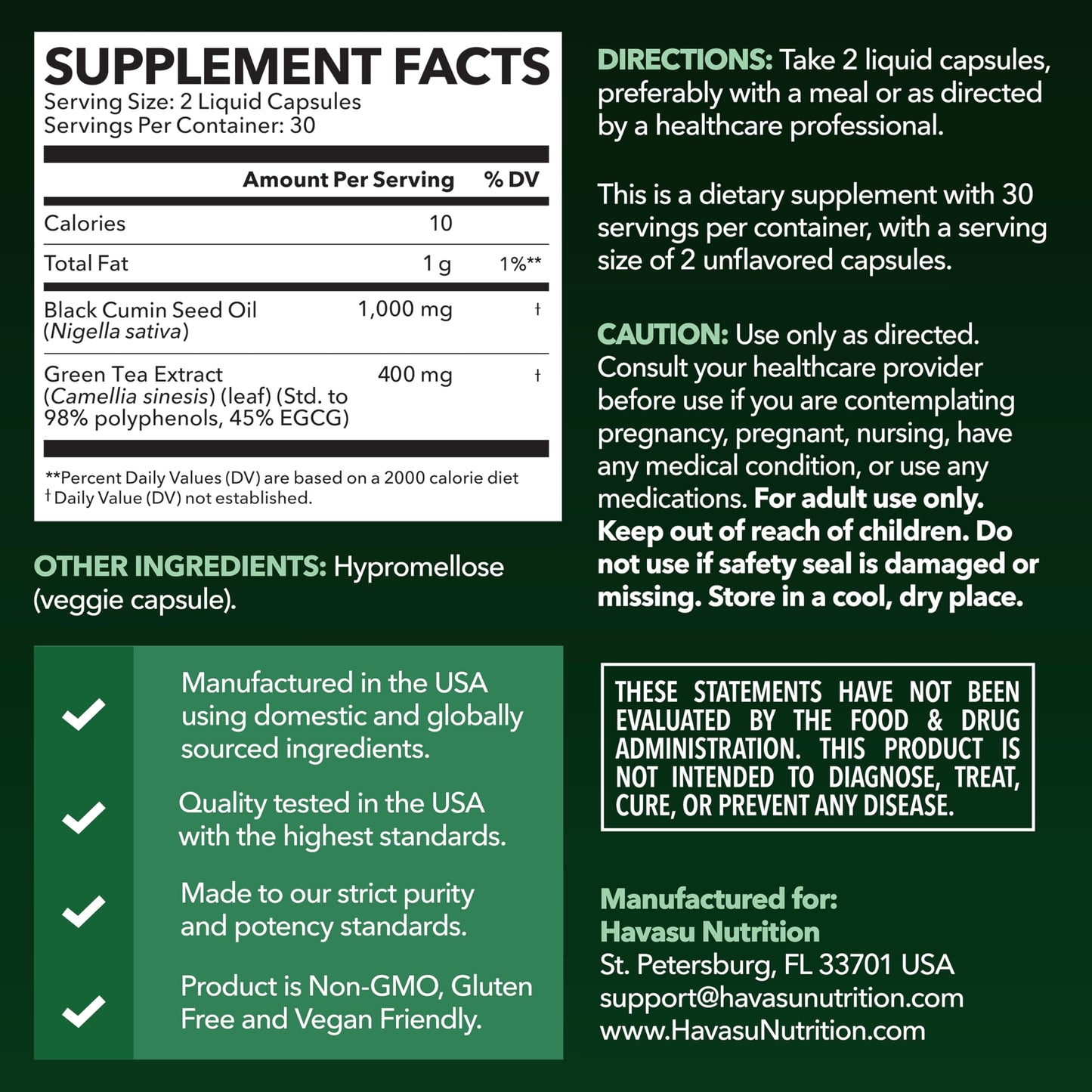 Black Seed Oil Capsules, Vegan, Non-GMO, Cold-Pressed Nigella Sativa, 90ct | 1500mg Per Serving Black Cumin Supplement for Skin Health, Immune Function, and Digestive Health, Unflavored, 30 Servings