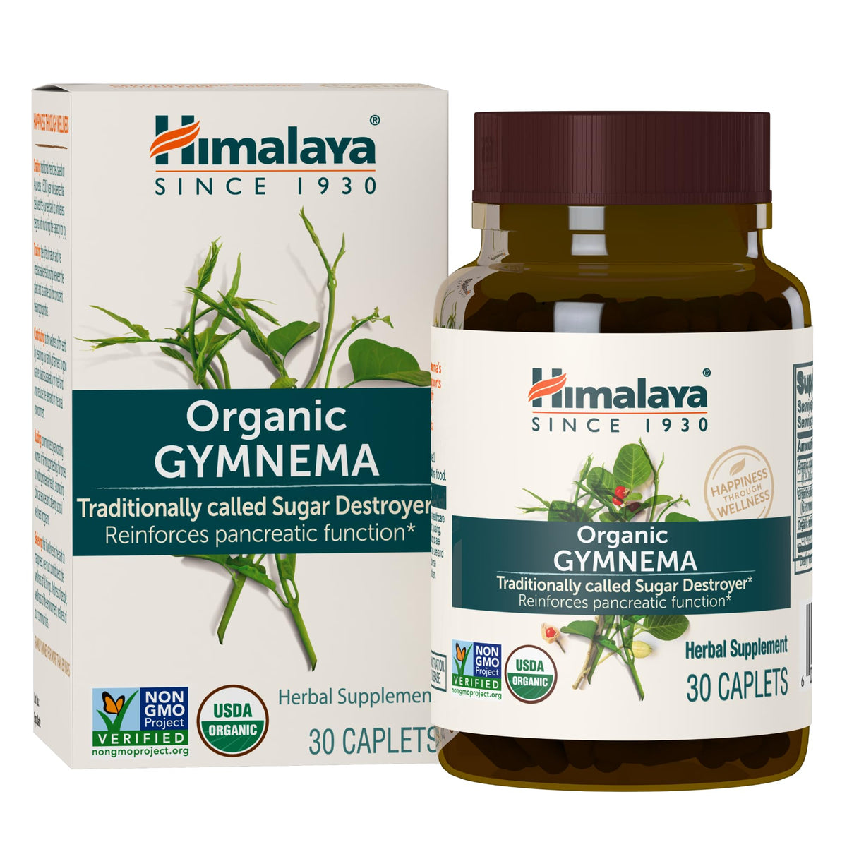 Himalaya USDA Organic Gymnema Sylvestre Supplement, 700mg, 60 Caplets
