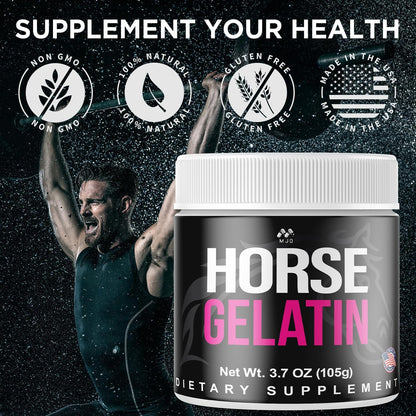 Horse Gelatin for Men Powder, Horse Gelatin Men's Supplement, 30 Servings