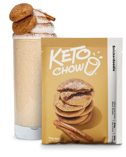 Keto Chow Chocolate Peanut Butter Meal Replacement Shake Powder, 1 Meal