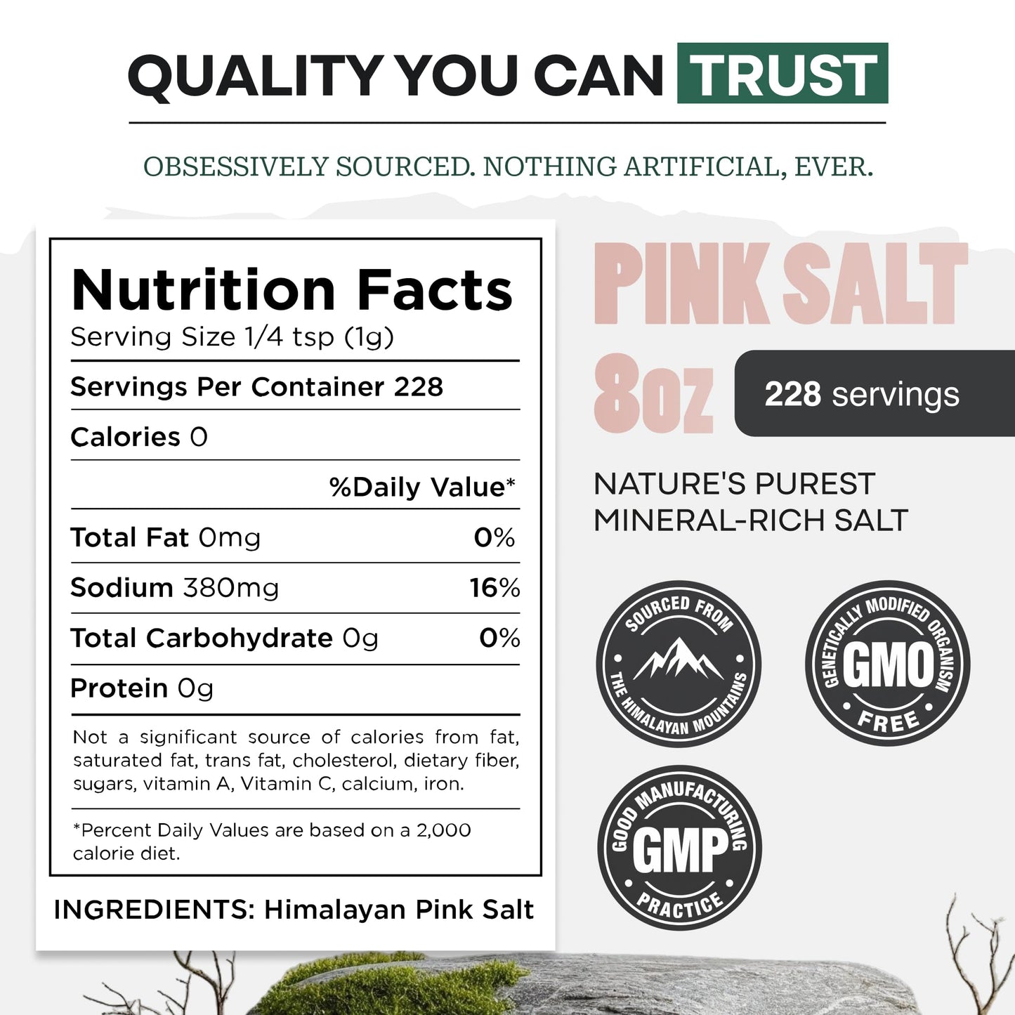 Wild Foods Pink Himalayan Salt, Fine Ground for Table and Cooking, 16 oz | 100% Real, Pure, Unrefined | Pink Himalayan Sea Salt with 80+ Minerals & Electrolytes, Small Batch, Ethically Sourced